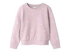 Name It sweatshirt corsage med hjerteprint set forfra